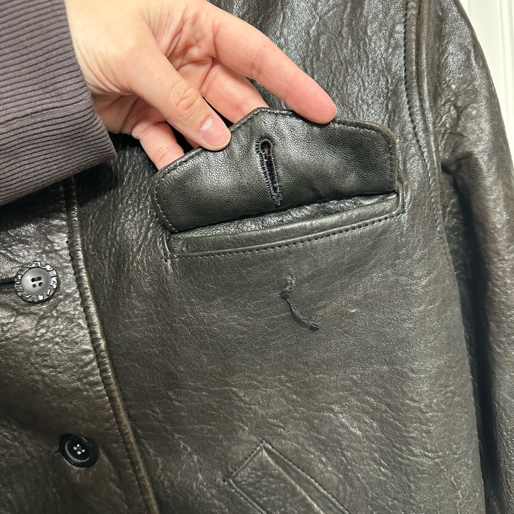 Siena Studio Dark Brown Leather Button-Front Jacket - Picture 8 of 14